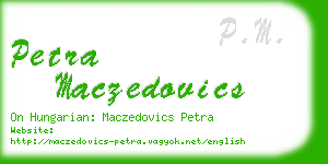 petra maczedovics business card